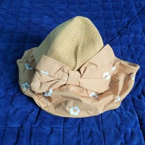 Tan and Cream Sun Hat